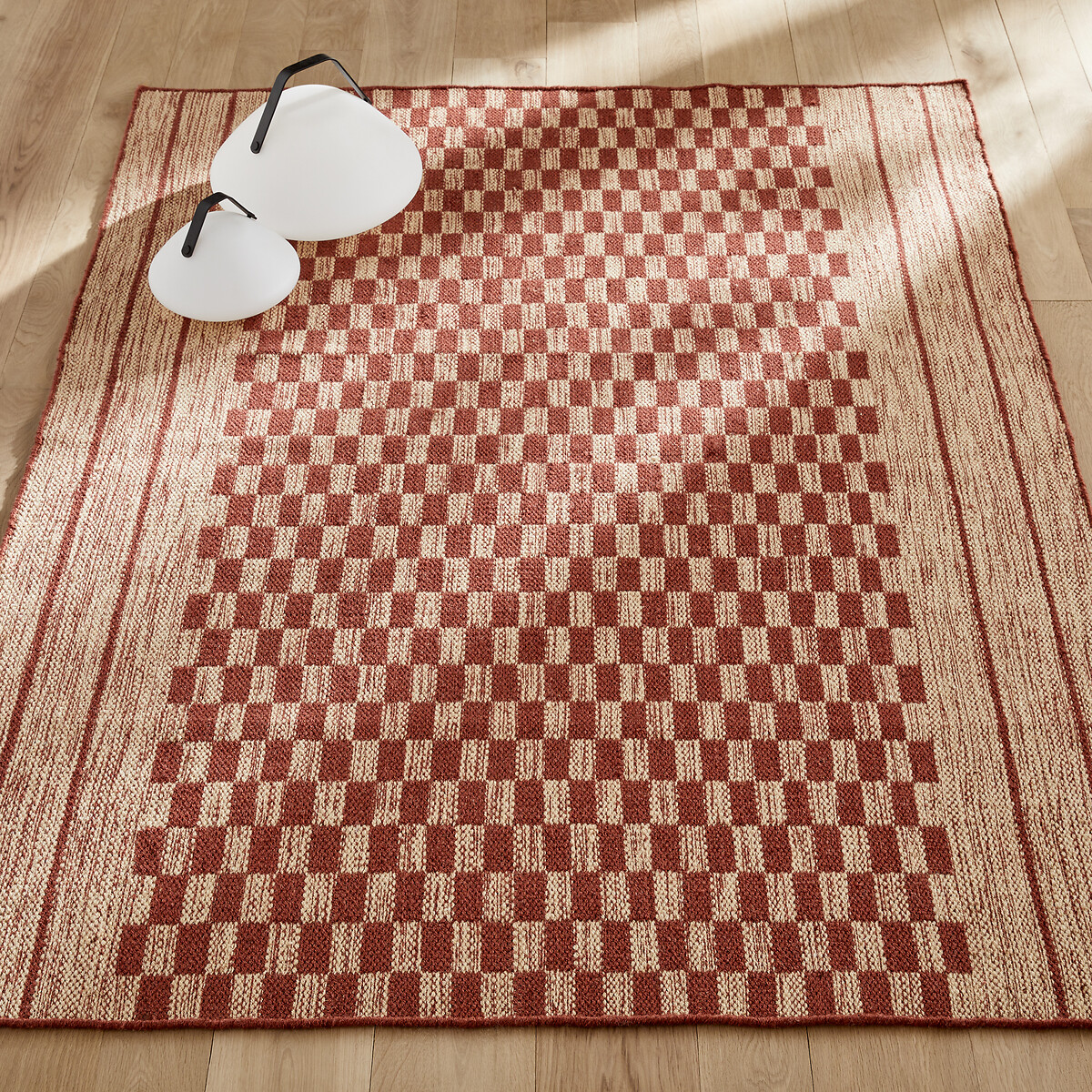 Tapis extérieur réversible en PET, Madotto naturel/terre cuite, AM.PM
