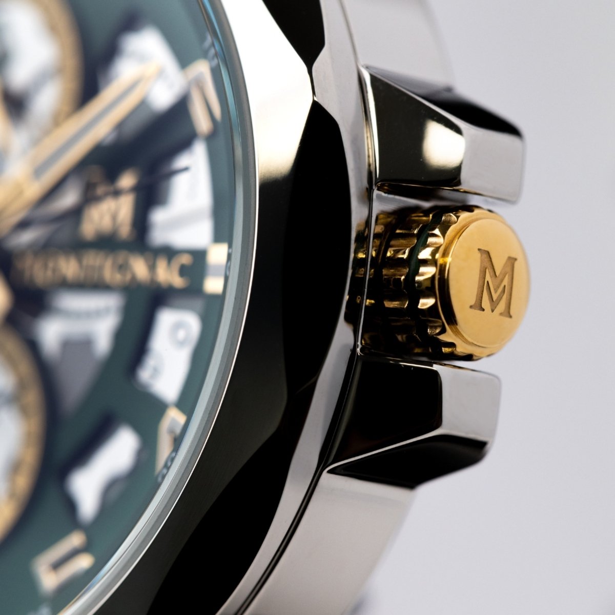 Montre Analogique ORIGINE argenté vert argenté, MONTIGNAC