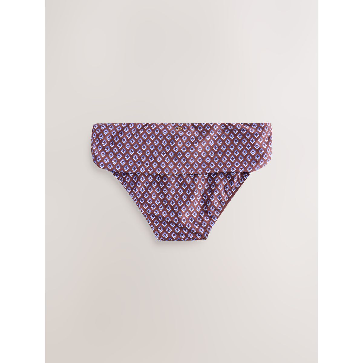 Bas de bikini géométrique marron chocolat, NEXT