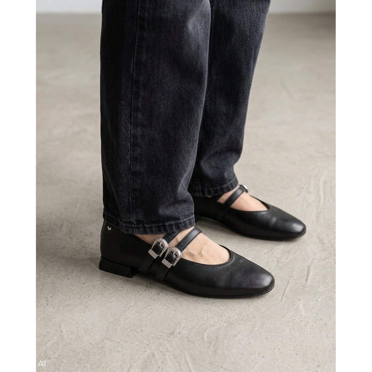 Ballerines cuir Vescia black, MARTINELLI