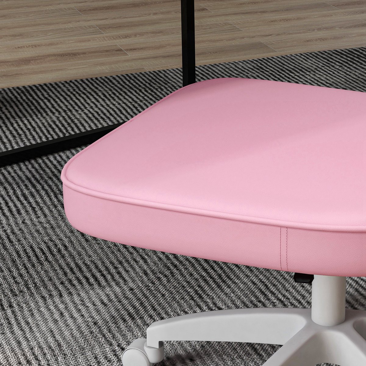 Chaise de bureau Polyuréthane Rose rose, HOMCOM