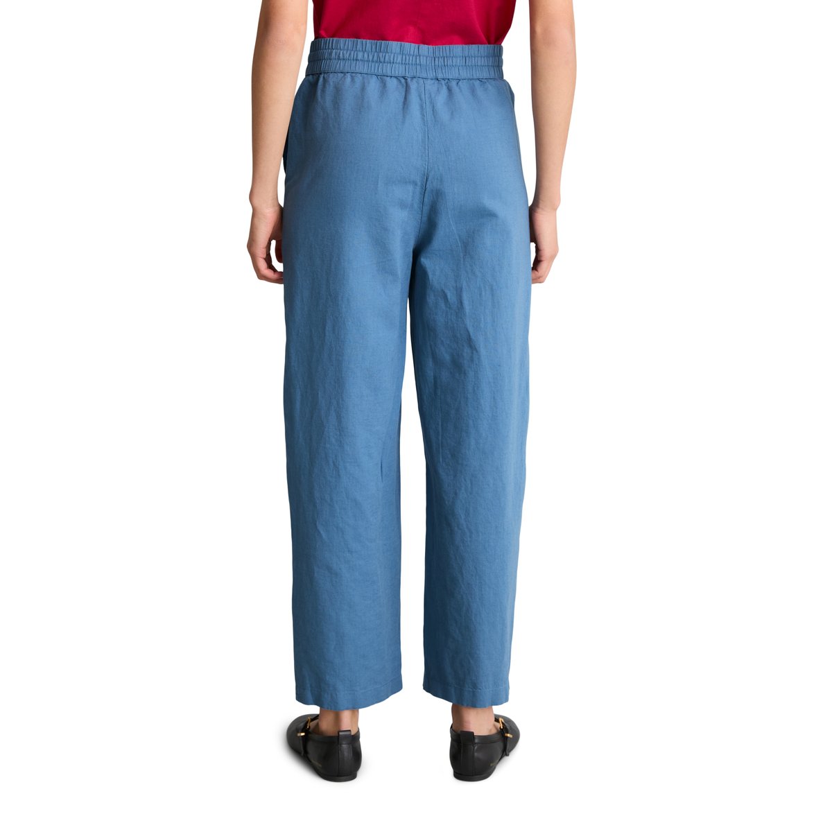Short régulier en mélange de lin et de coton bleu moyen, MARC O’POLO DENIM