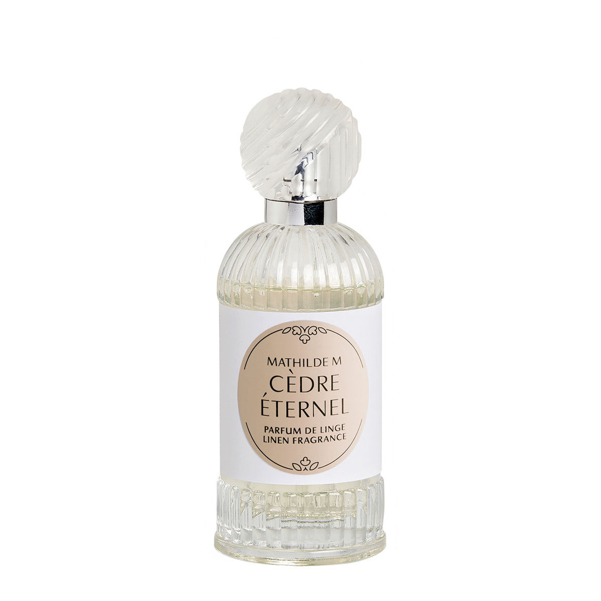 Parfum de linge 75 ml CÈDRE ÉTERNEL transparent, MATHILDE M