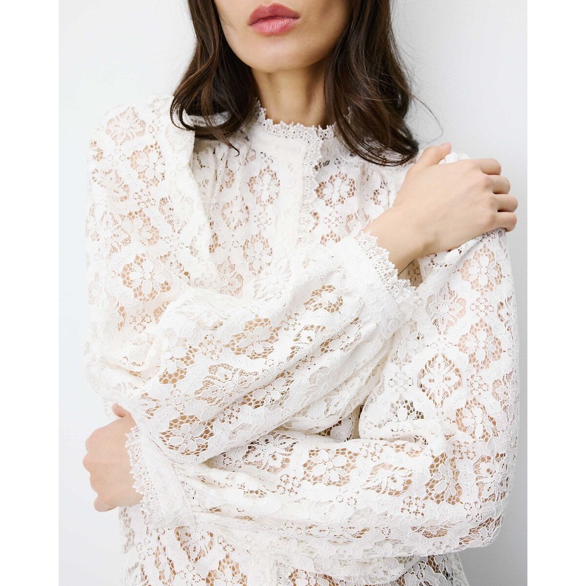 Blouse en dentelle, ANITA ivoire, GRACE & MILA