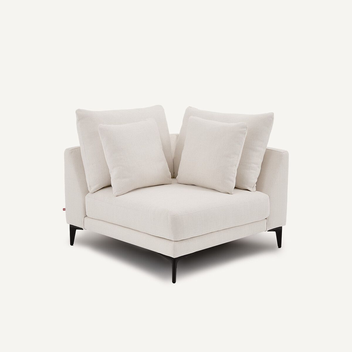 Ecksofa aus Polyestergewebe, MODERNISTE, Design Emmanuel Gallina kreide, AM.PM X EMMANUEL GALLINA