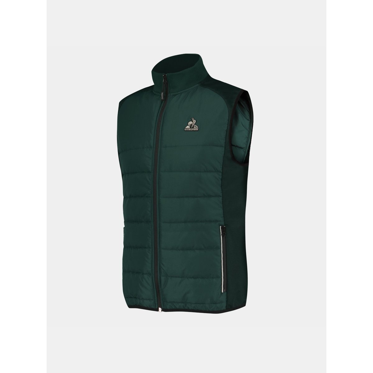 Doudoune sans manches déperlante matelassée Hybride green, LE COQ SPORTIF