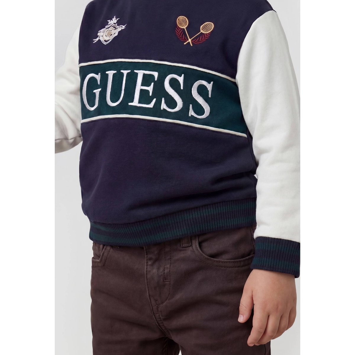 Pantalon Regular En Sateen marron, GUESS KIDS
