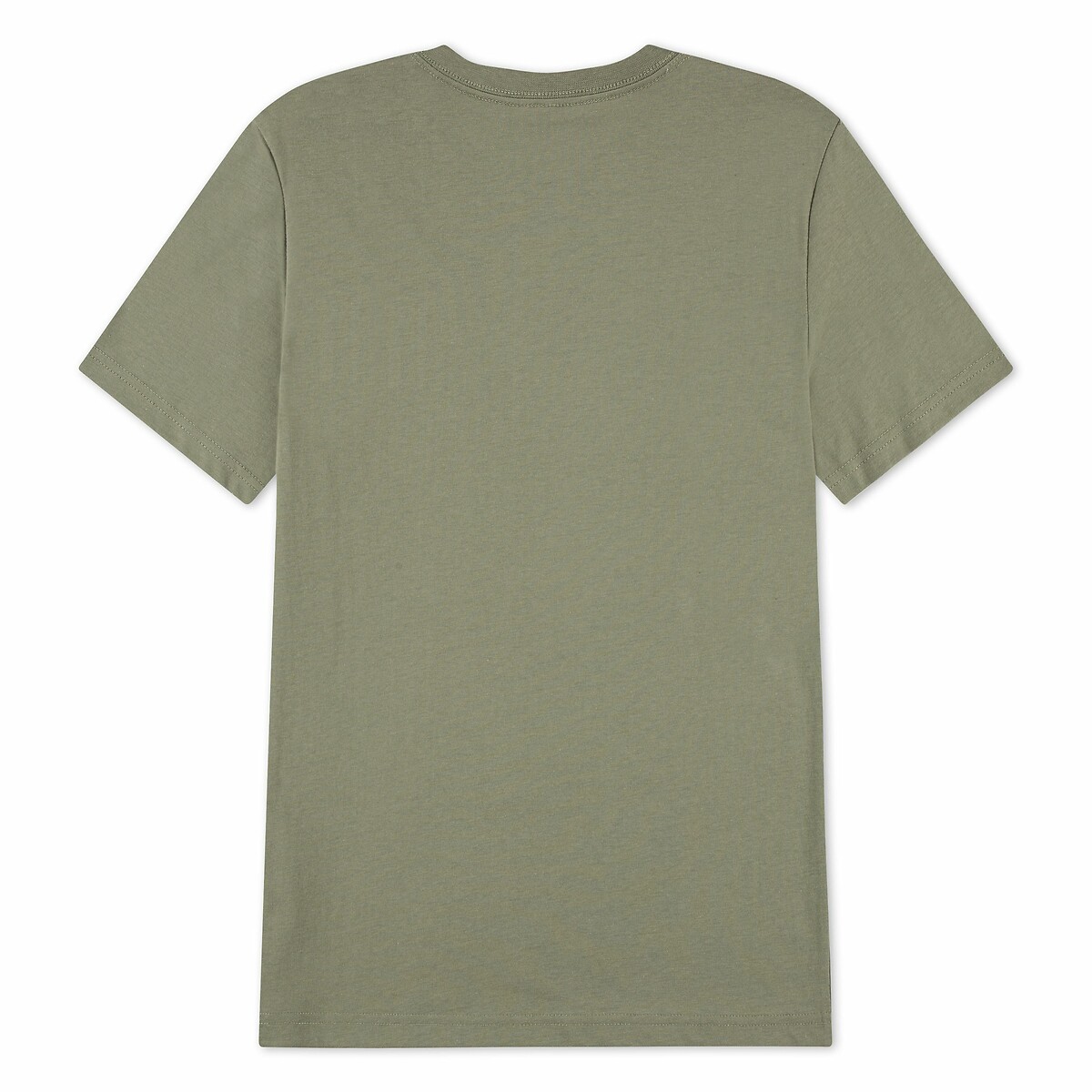 Chest Logo Print T-Shirt with Short Sleeves khaki, CONVERSE