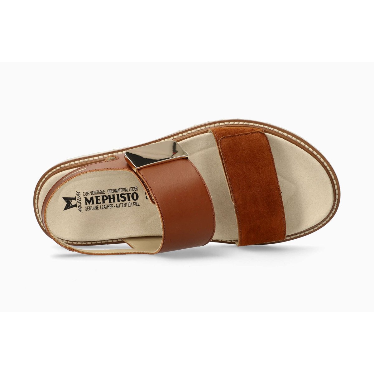 Sandales en cuir VIOLAINE rouge chili 5147, MEPHISTO