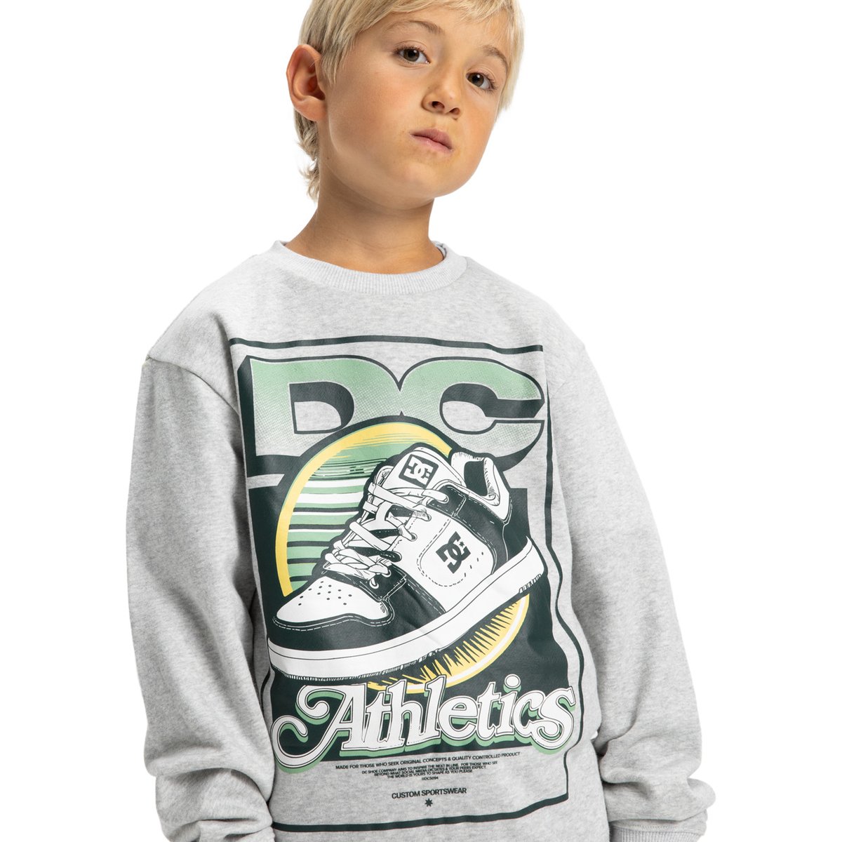 Sweat MANTECA TRIBUTE. gris light heather grey, DC SHOES