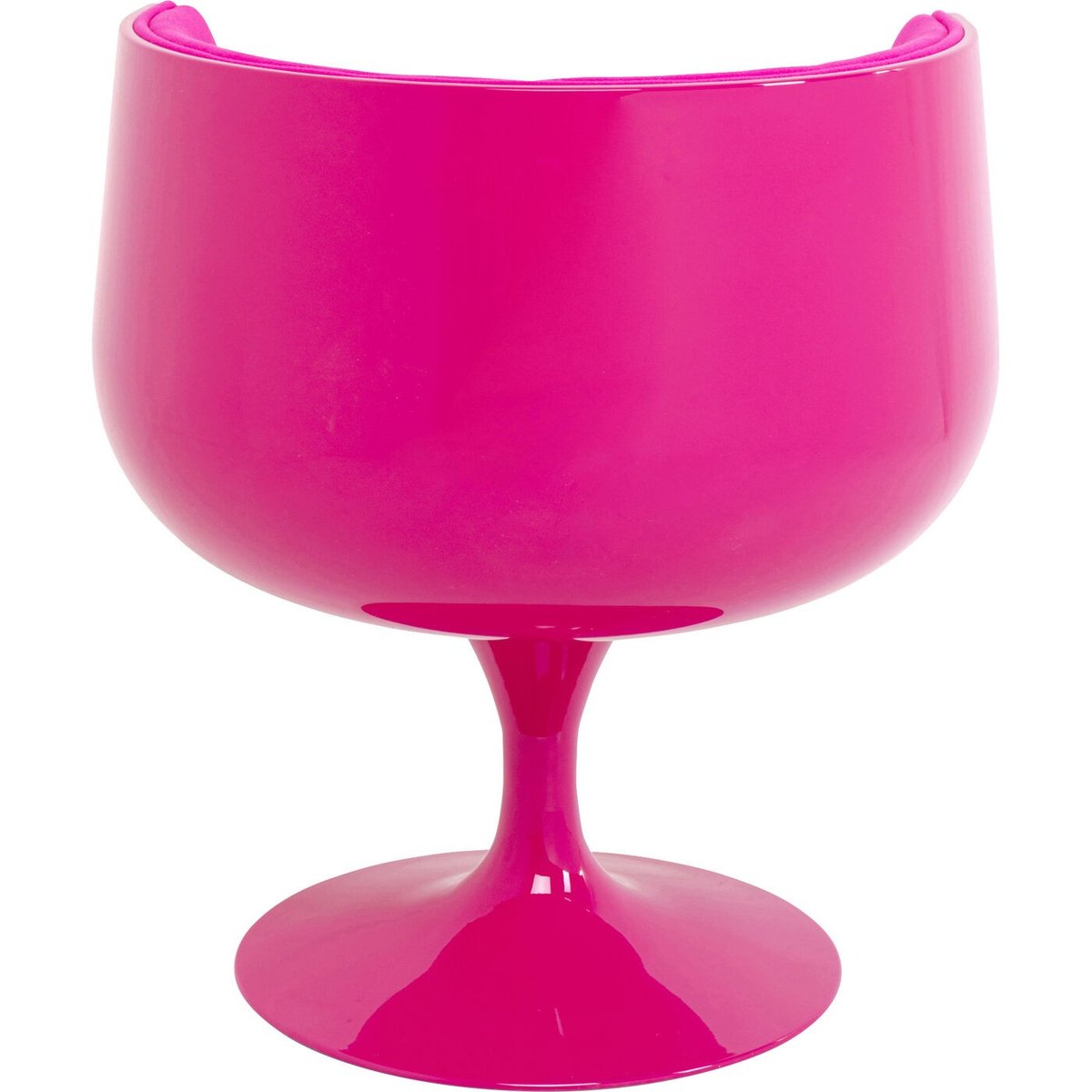Fauteuil pivotant en polyester et fibre de verre, CLUB rose, KARE DESIGN