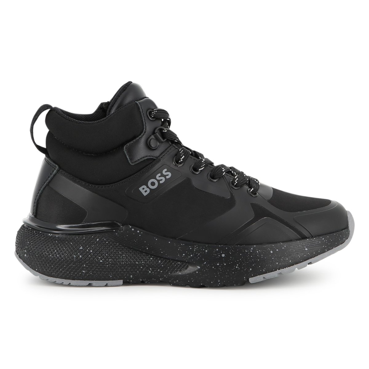 Baskets hautes à lacets black, BOSS KIDSWEAR
