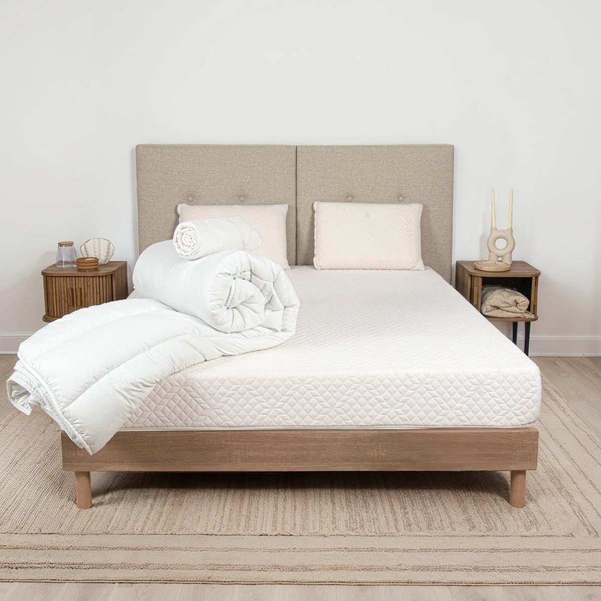 Pack Couette, Oreillers, Protège-matelas RÊVERIE blanc, BELLECOUR