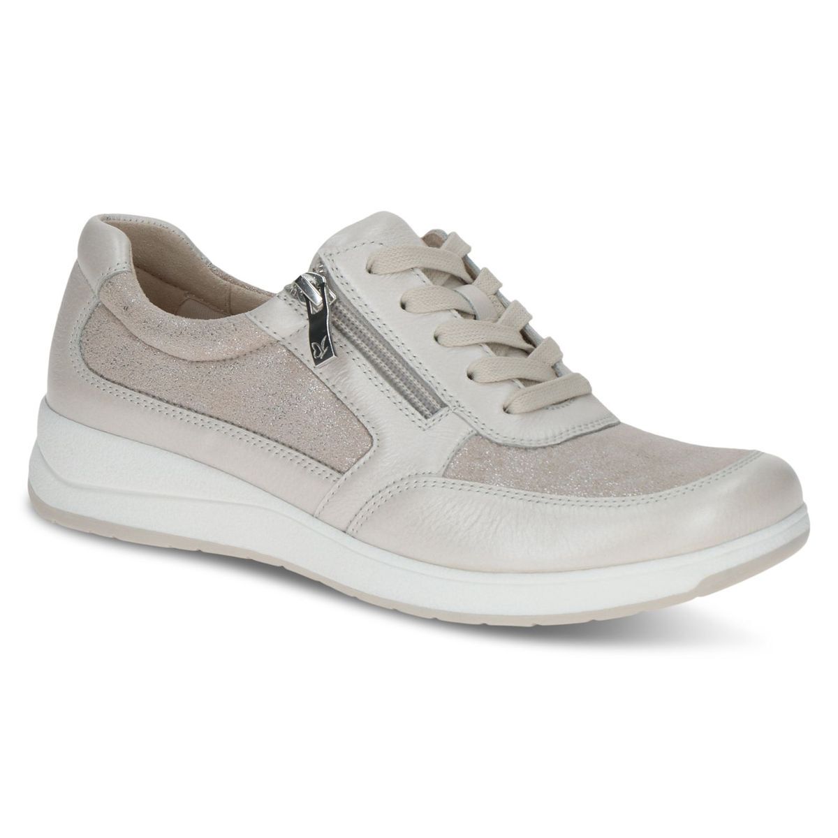 Basket zippée blanc or clair, CAPRICE