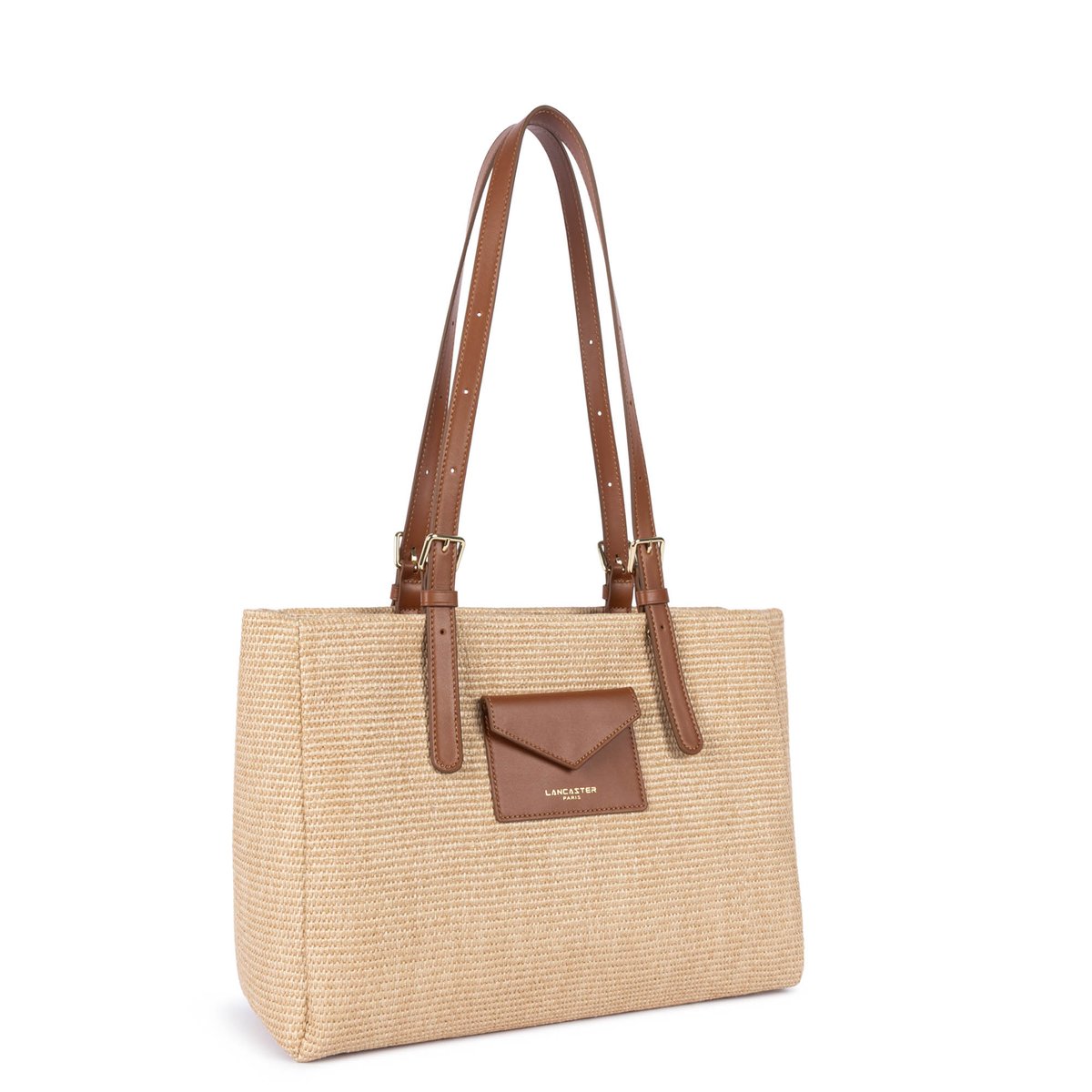 Sac cabas épaule MINI OSIER cognac, LANCASTER