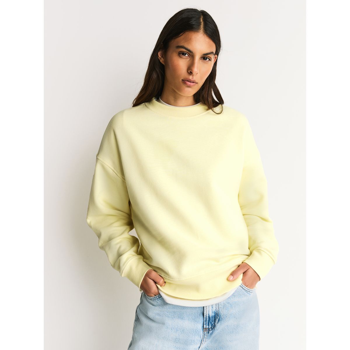 Sweat ras du cou basique ultra doux, lot de 2 brun chocolat/jaune beurre, NEXT