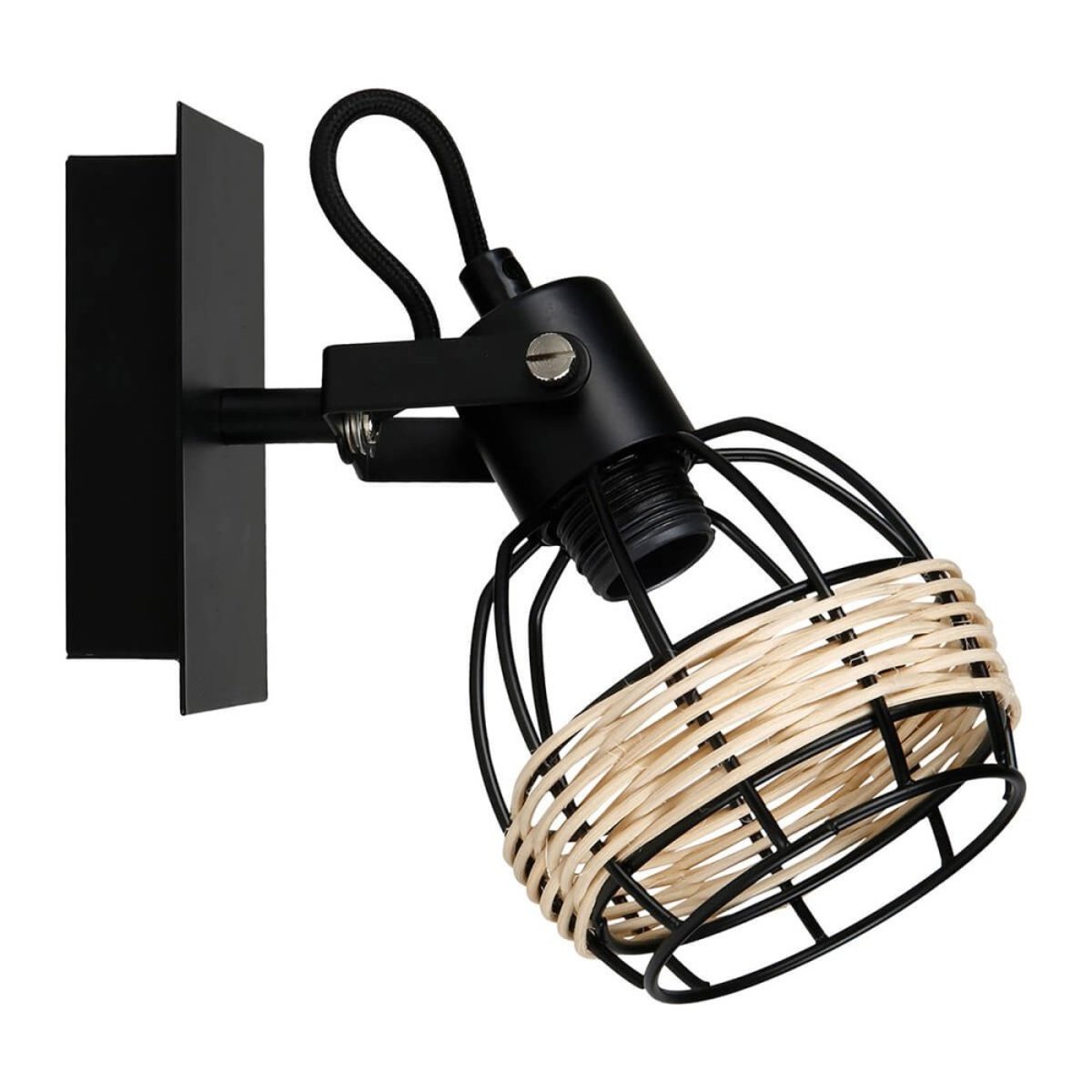 Applique Spot Orientable Cyrus noir, DECORATIE