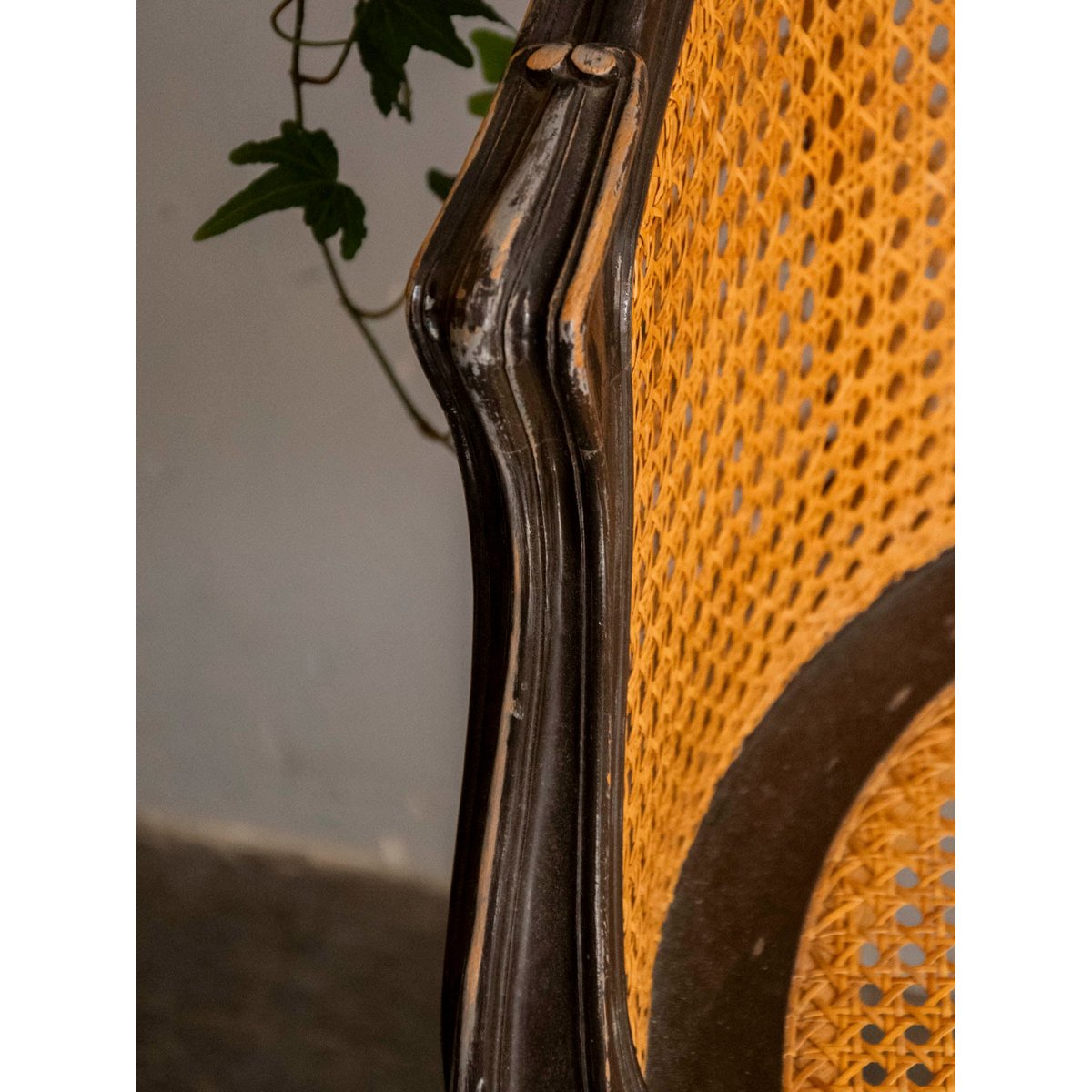 Fauteuil ancien en cannage Ernest N°1583 - Bon état bois clair, DEBONGOUT