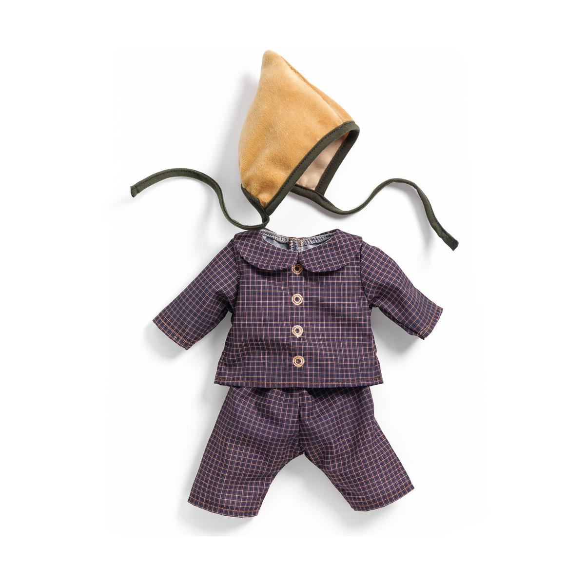 Ensemble vêtements pour poupée violet, rose, doré, DJECO