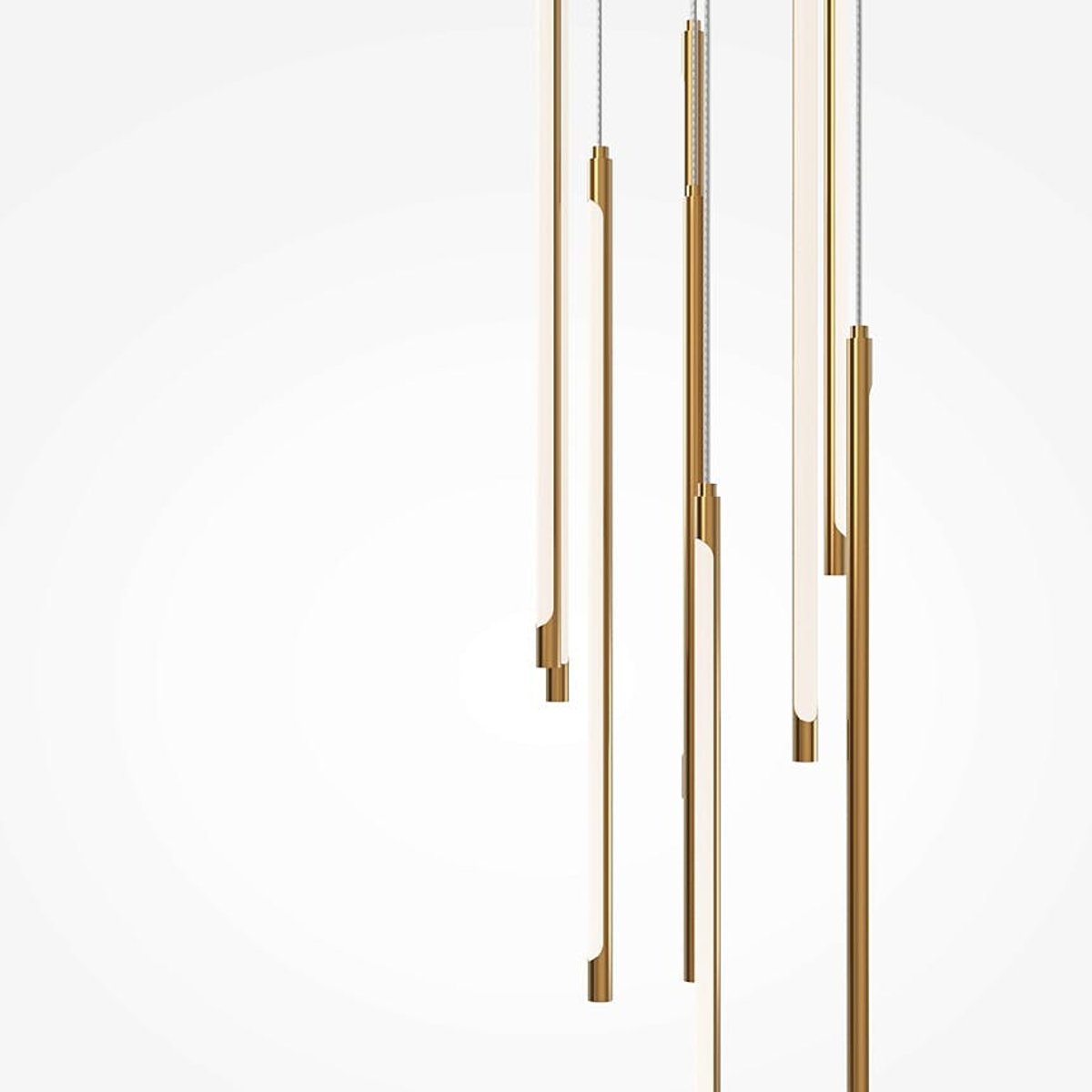 Lustre 9 lampes LED en cascade SALEM doré, PIER IMPORT