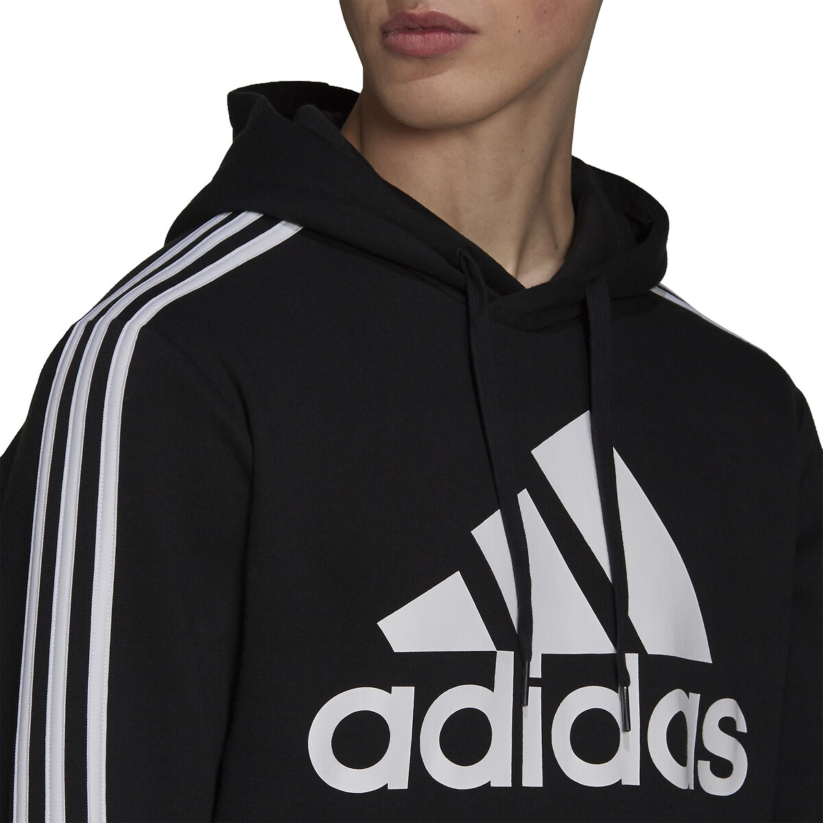Sweat à capuche gros logo noir, ADIDAS SPORTSWEAR