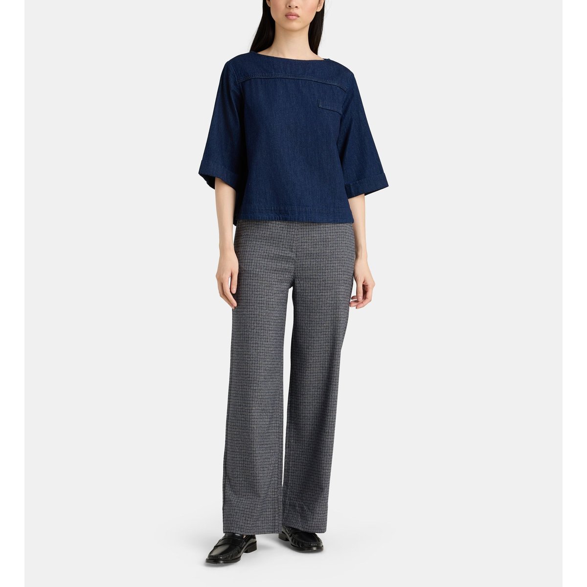 Pantalon large myster c carreaux multicolore, JODHPUR