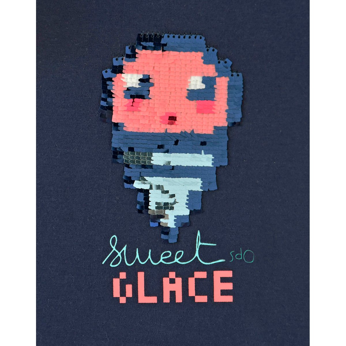 Tee-shirt april fille les grands de sucre d'orge bleu, SUCRE D'ORGE