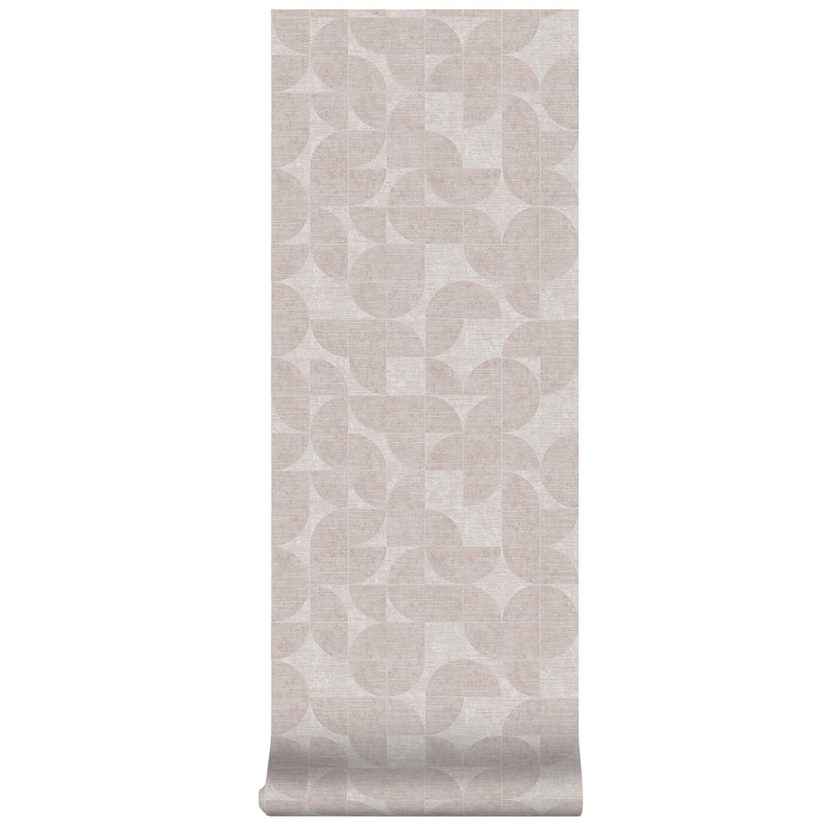Papier peint Quarts de cercle Livia doux rose poudré, BOUTIQUE