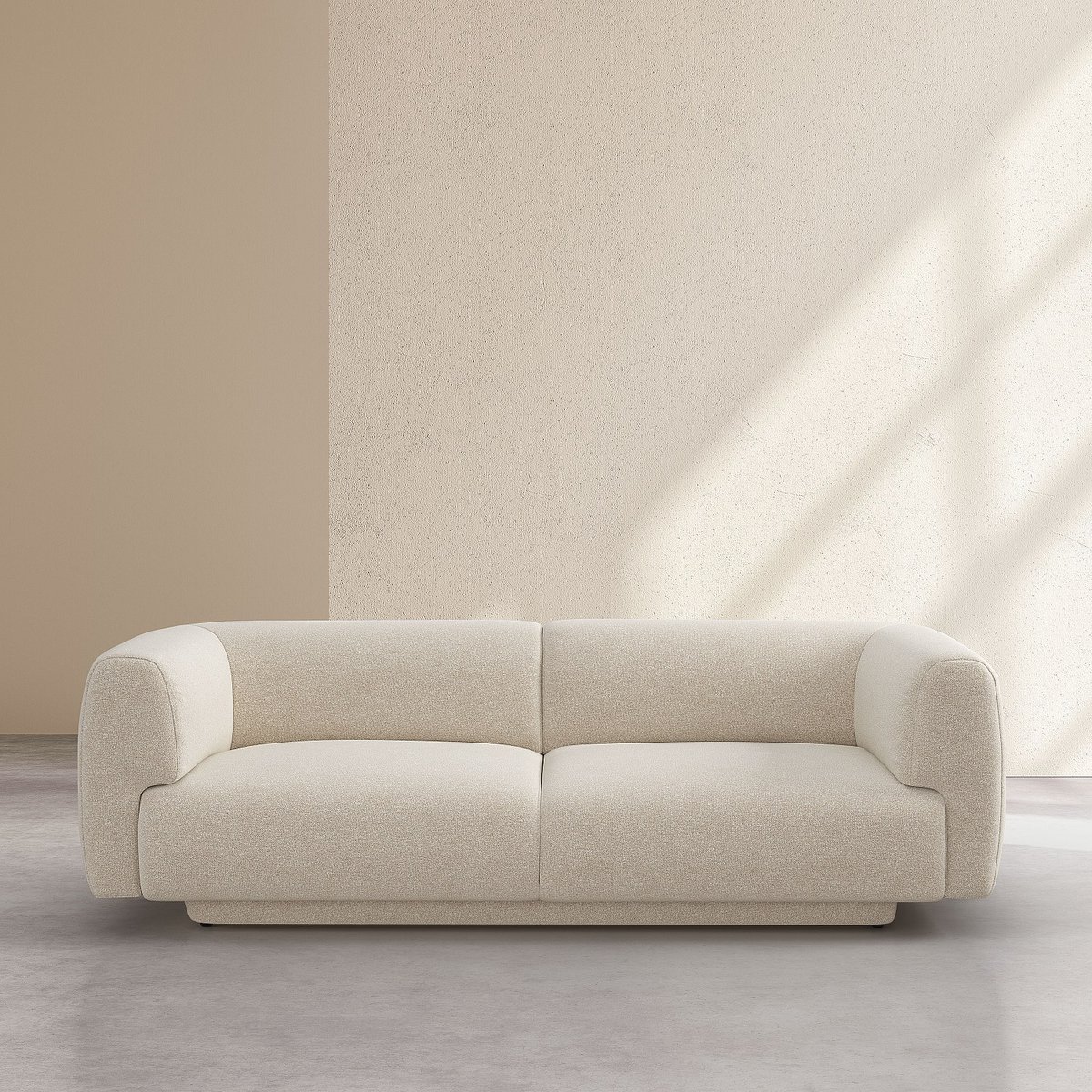 Canapé en tissu texturé AUSTIN beige, HABITAT