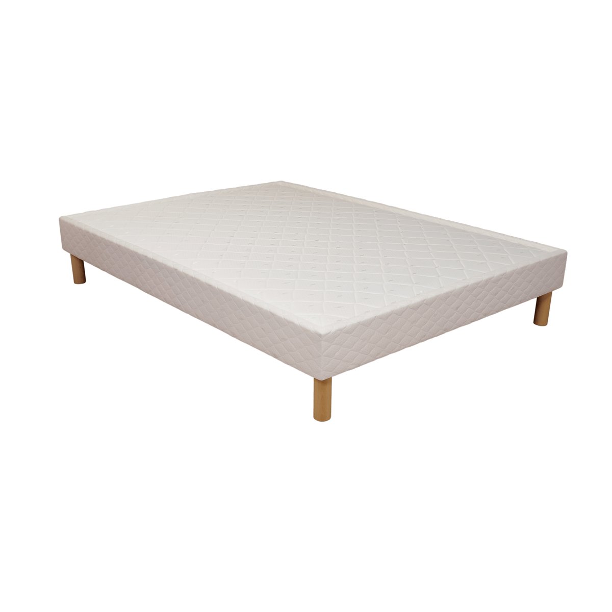 Sommier cuvette tapissier ressorts 17cm blanc, TERRE DE NUIT