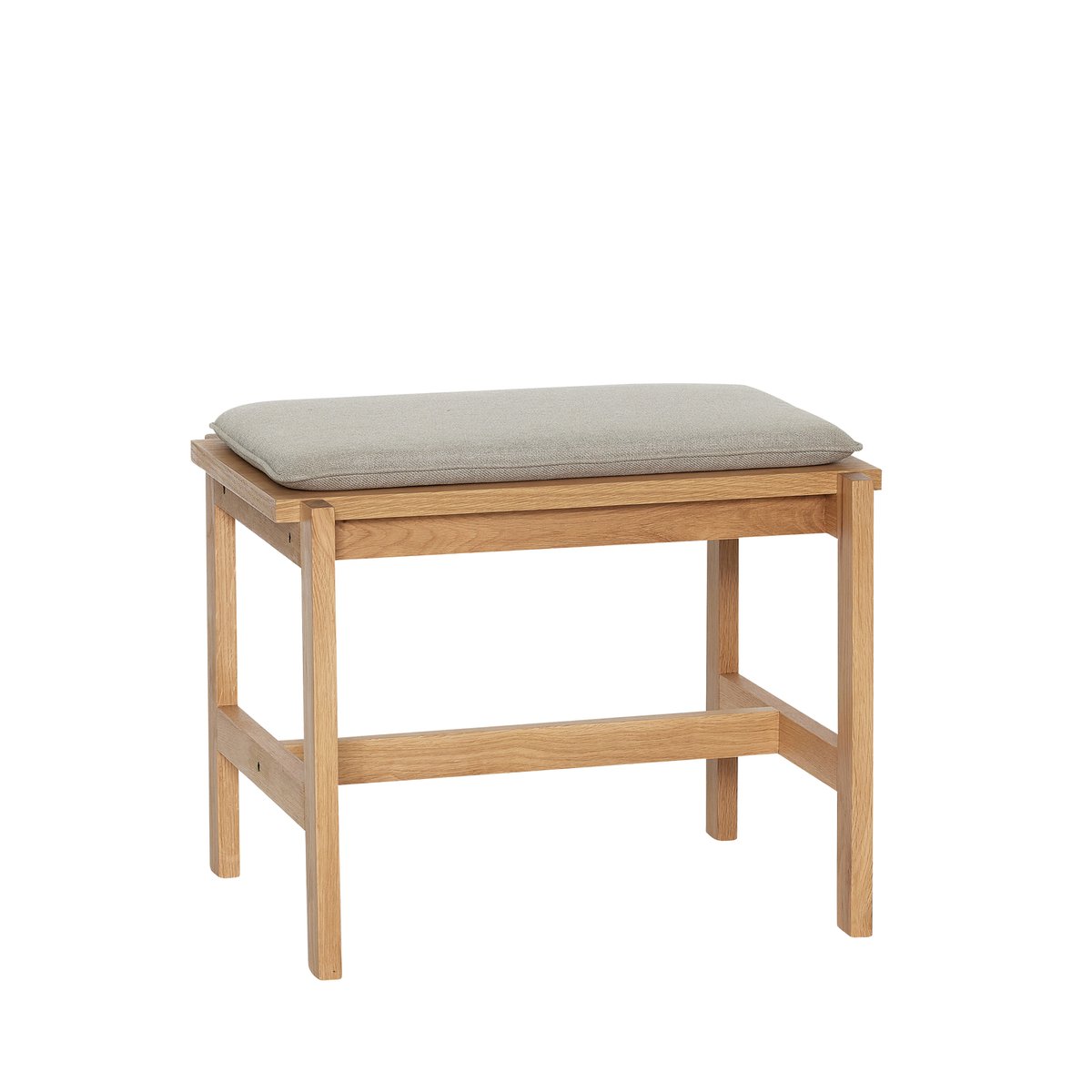Banc en placage de chêne, bois de chêne et polyester EPOCH sable/naturel, HUBSCH