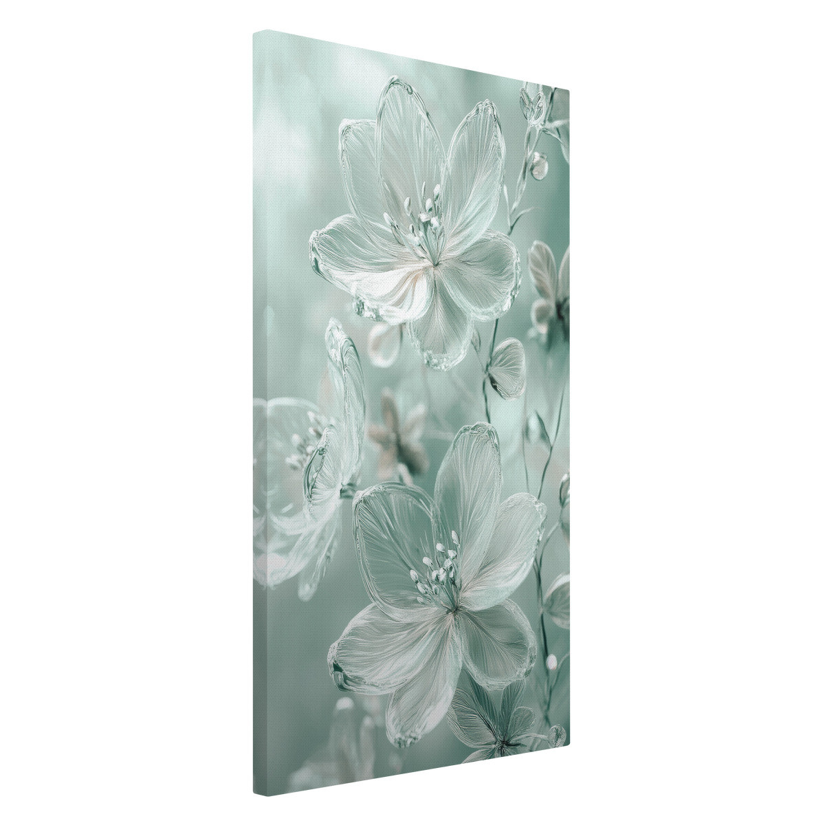 Tableau Sur Toile Abstraction Florale Subtile CHARME ROMANTIQUE tableaux sur toile-blanc, CEANOTHE