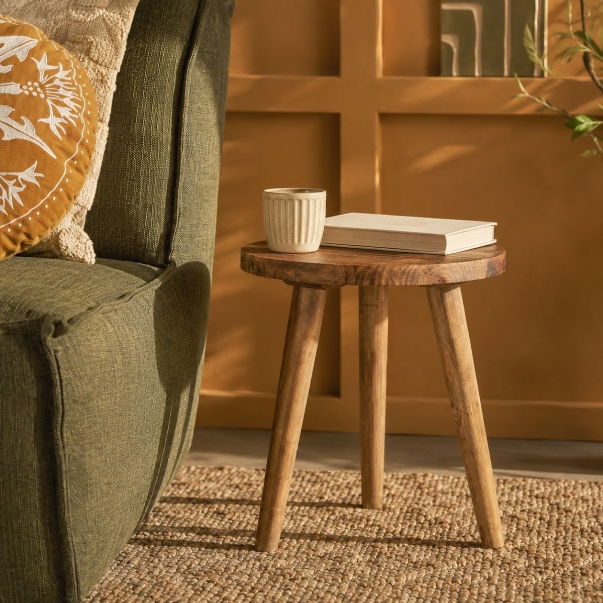 Table d'appoint H43 cm BOLD brun, MICA DECORATIONS