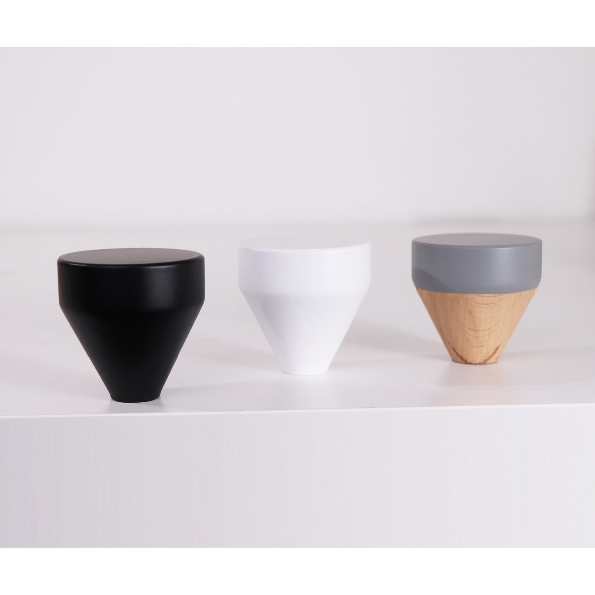 Patère Wook Conique Unie Small Diam 60 X 60 mm blanc, ARCHIV