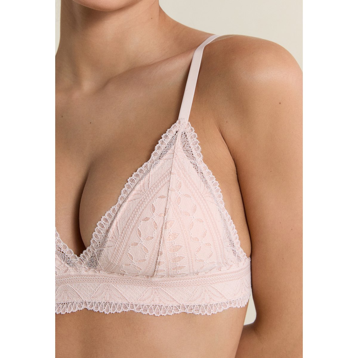 Soutien-gorge N.8 - Le triangle sans armatures IDOLE rose poudre, ETAM