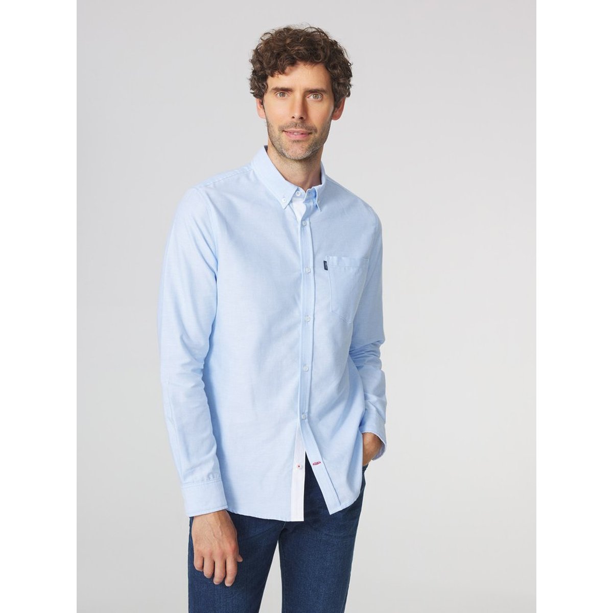 Chemise manches longues ETENDCHE chambray, TBS
