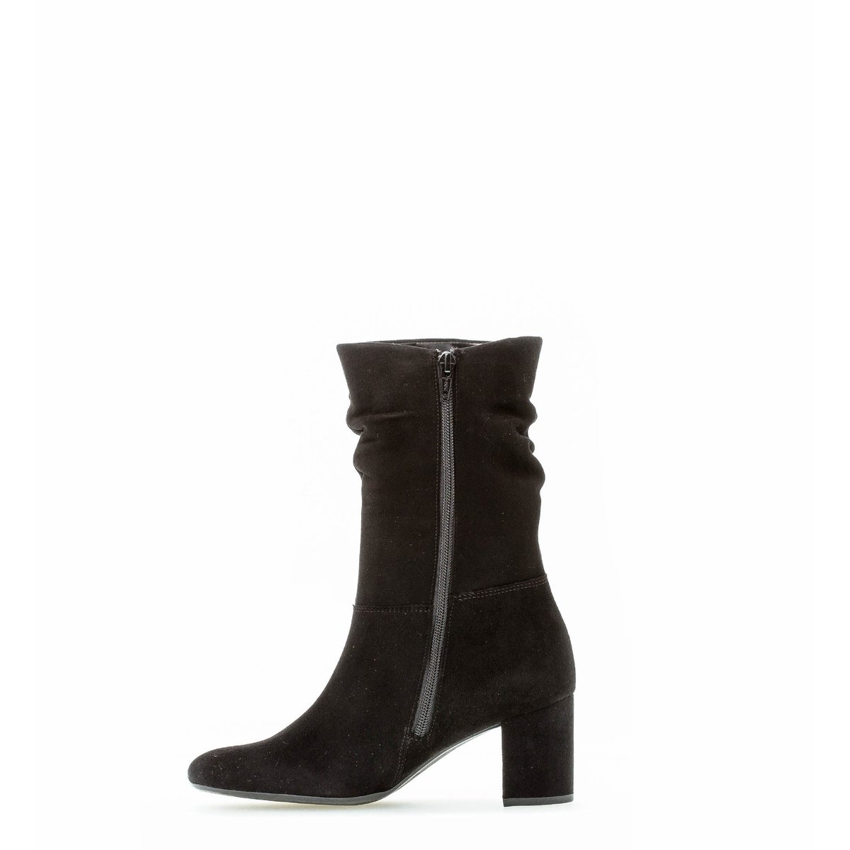Bottes en suède à talon bloc noir, GABOR
