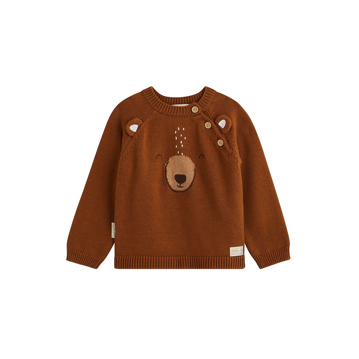 Pull bébé en tricot Moka marron, PETIT BEGUIN