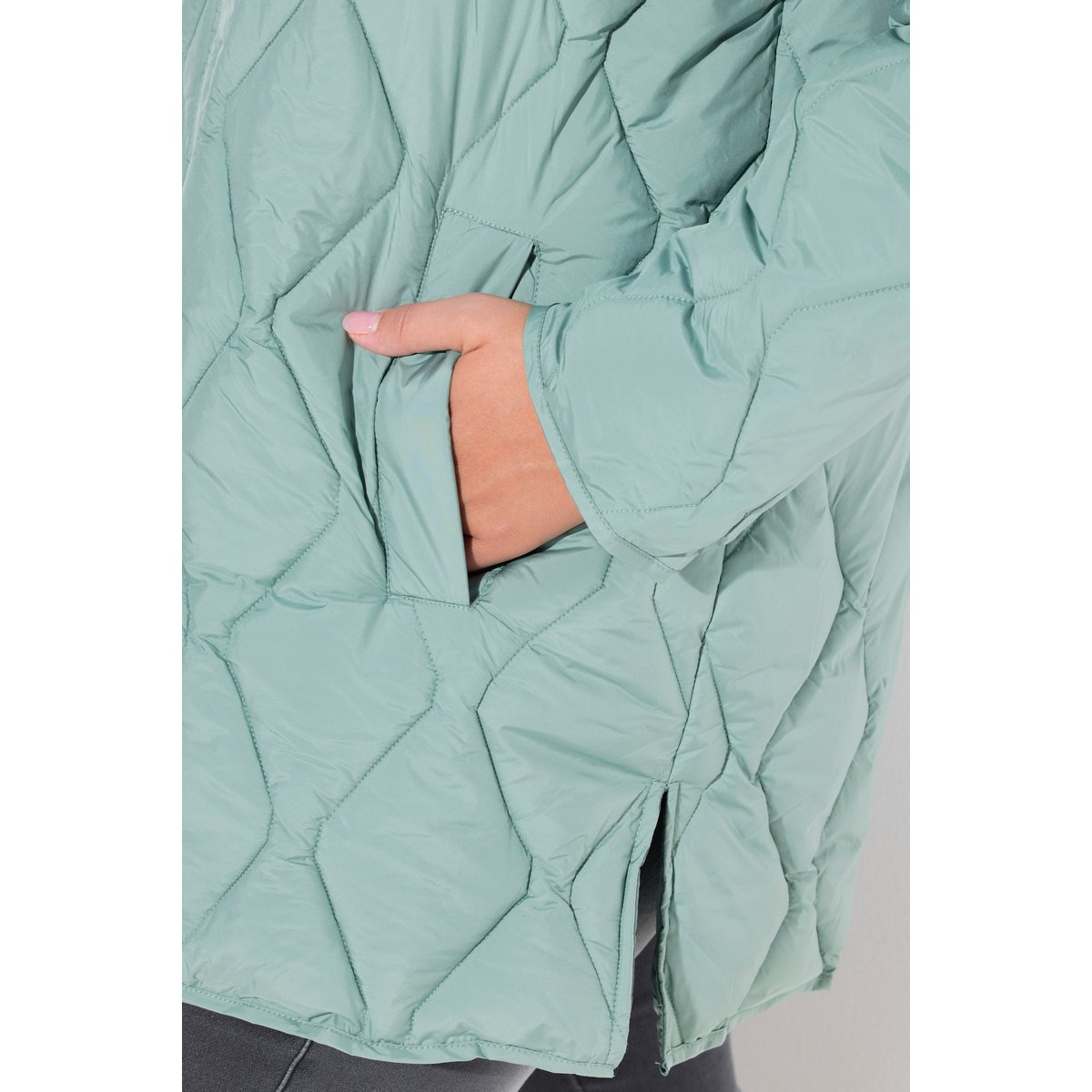 Longue veste matelassée HYPRAR menthe verte, ULLA POPKEN