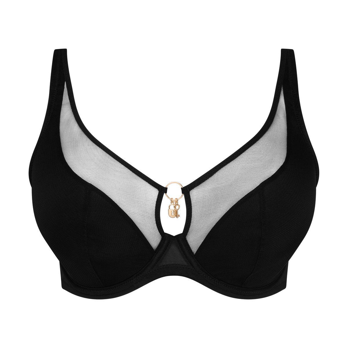Soutien gorge demi-mousse plongeant SHEARY noir - noir, PRIMADONNA