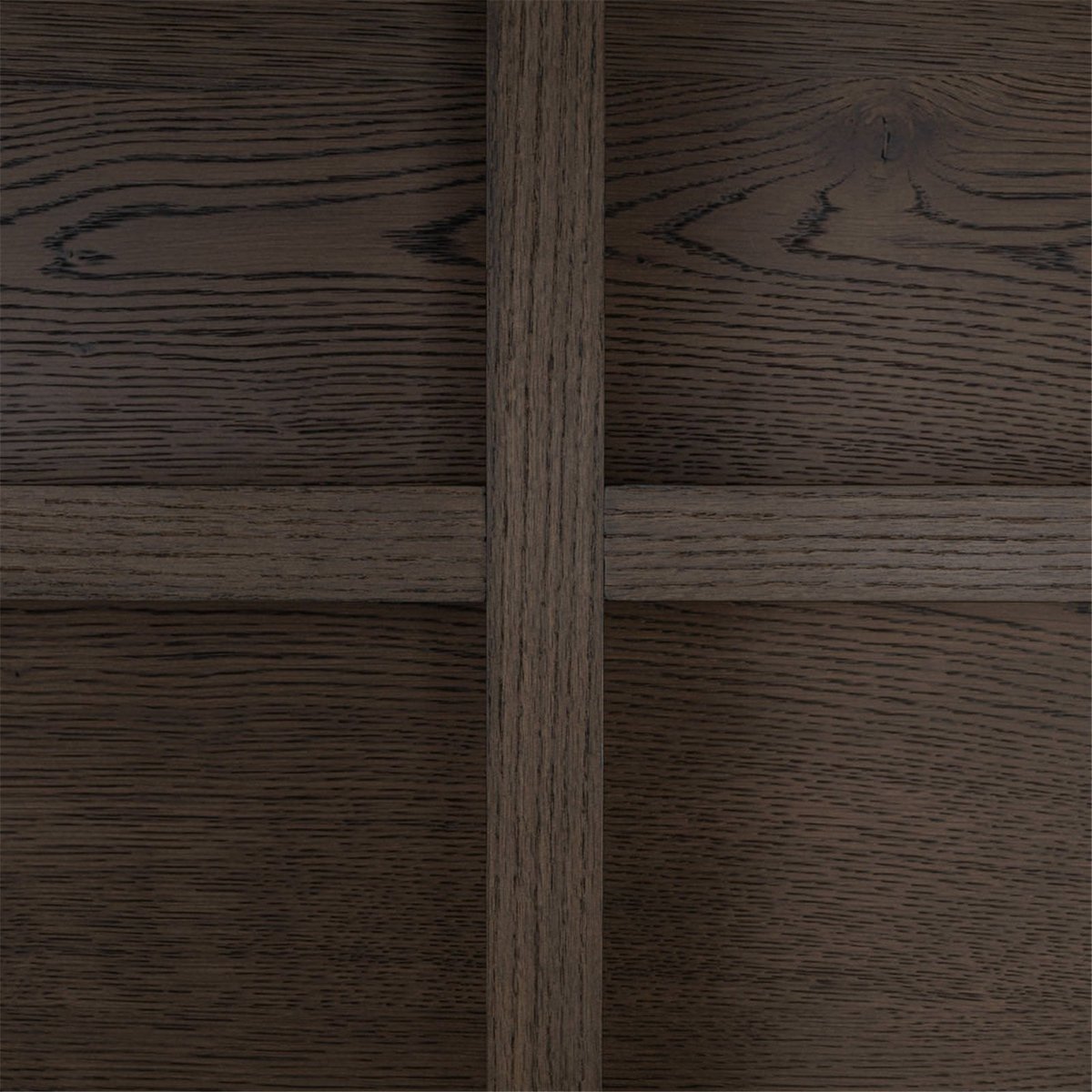 Meuble tv en bois 3 portes 2 tiroirs marron, RECOLLECTION
