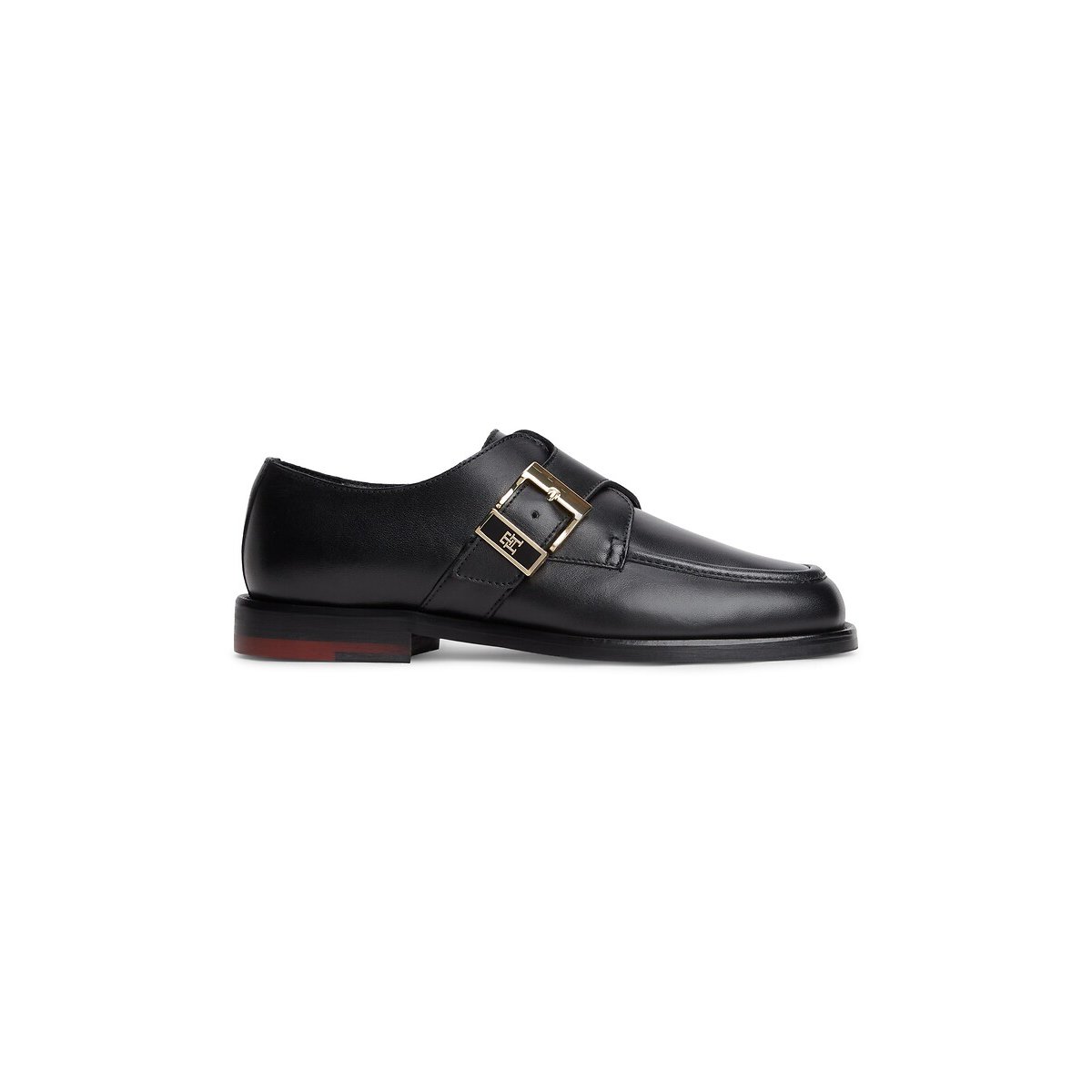 Mocassins monk en cuir noir, TOMMY HILFIGER