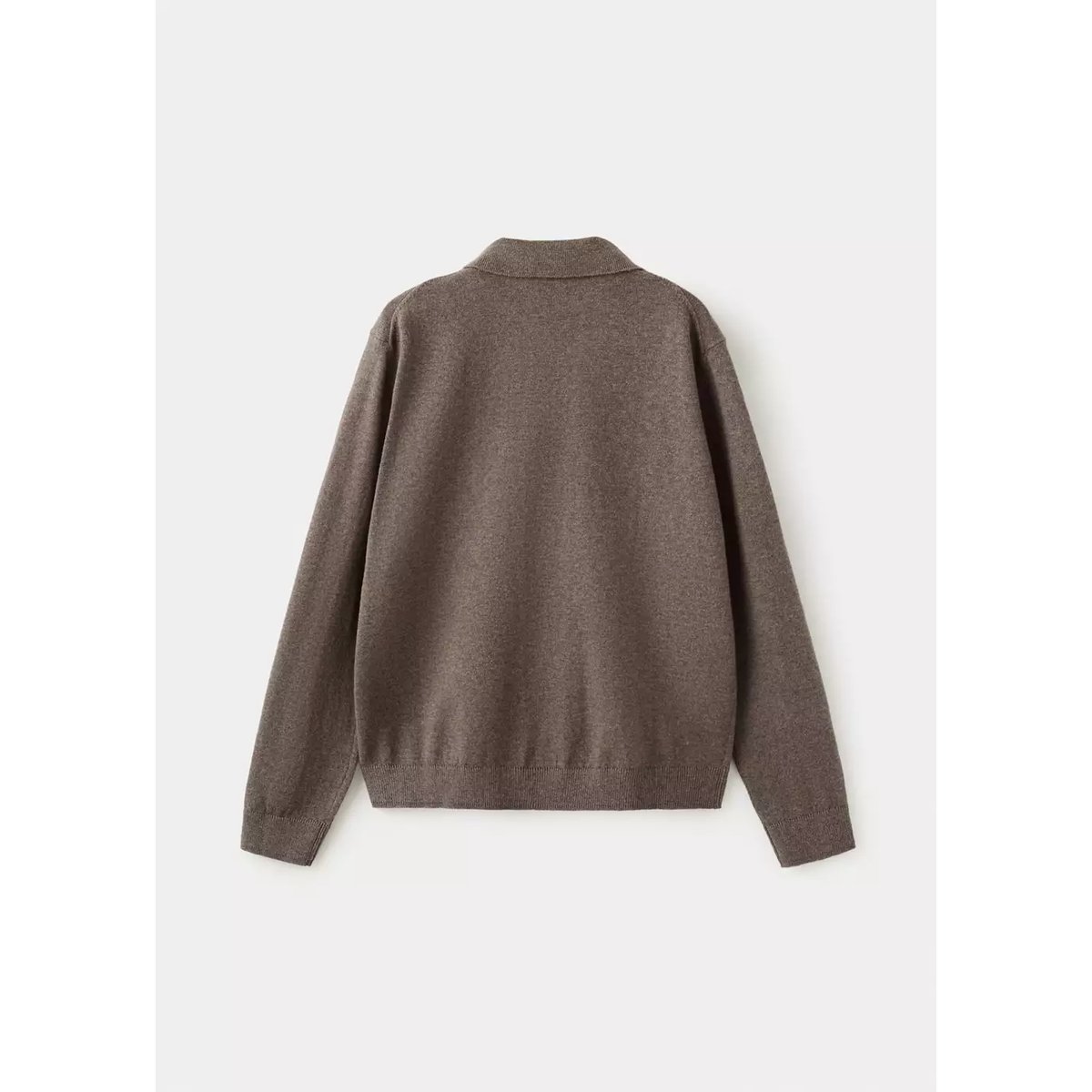 Pull-over maille col polo marron, MANGO KIDS
