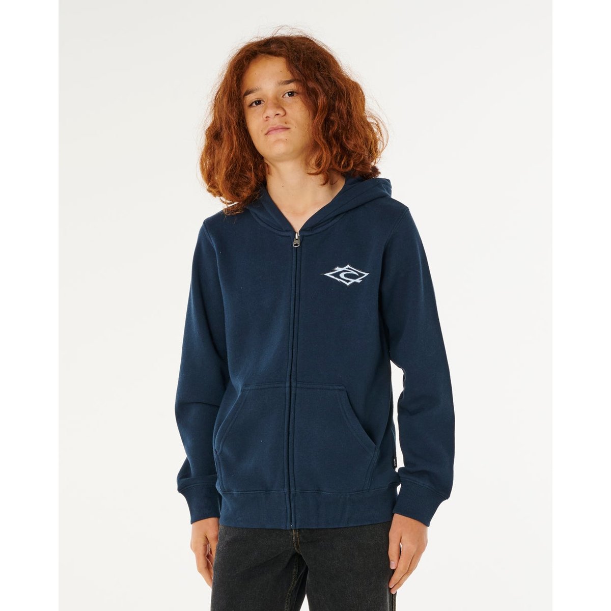 Sweat à capuche zippé Hazey Days garçon bleu marine foncé, RIP CURL
