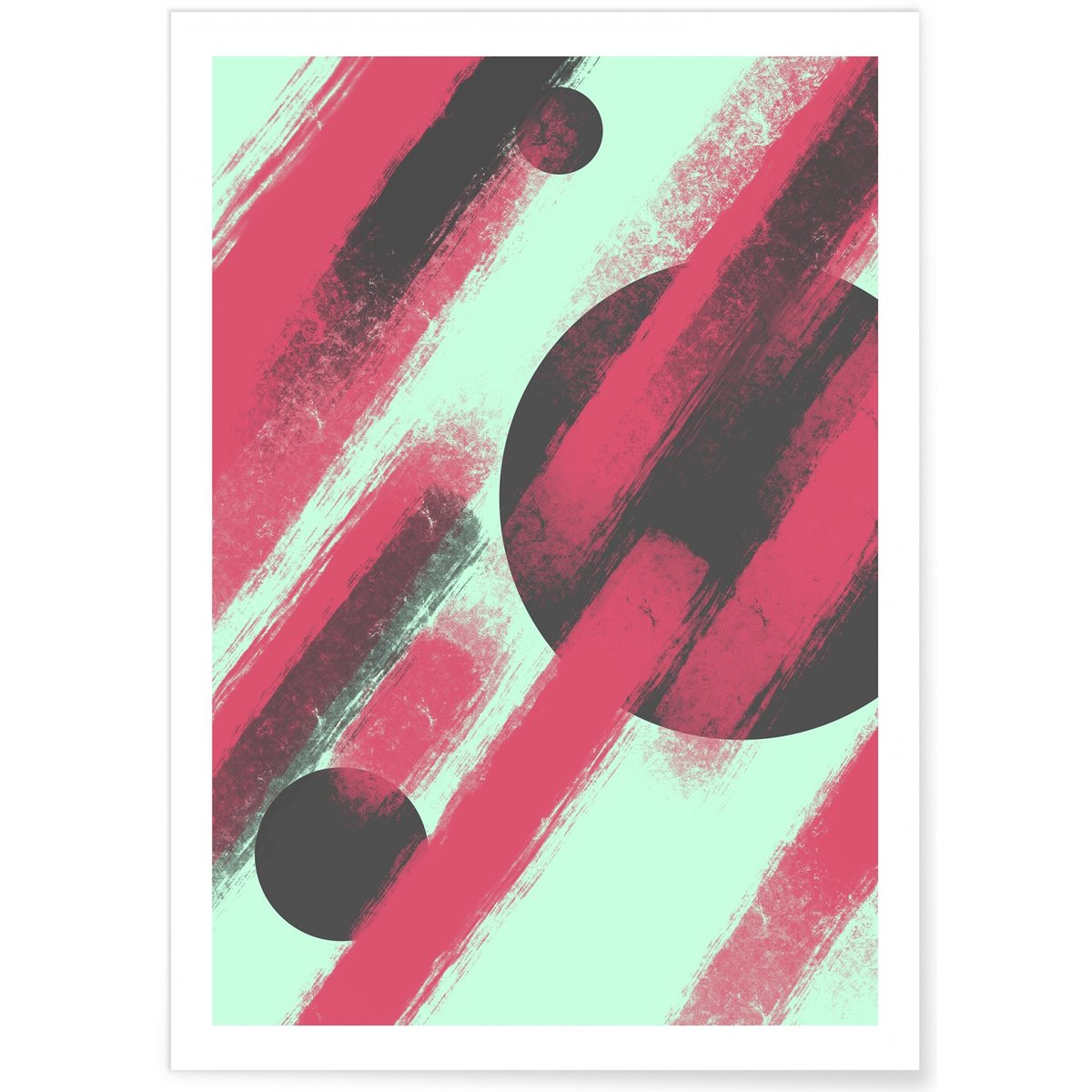 Affiche Abstract Color 3 blanc, L'AFFICHERIE