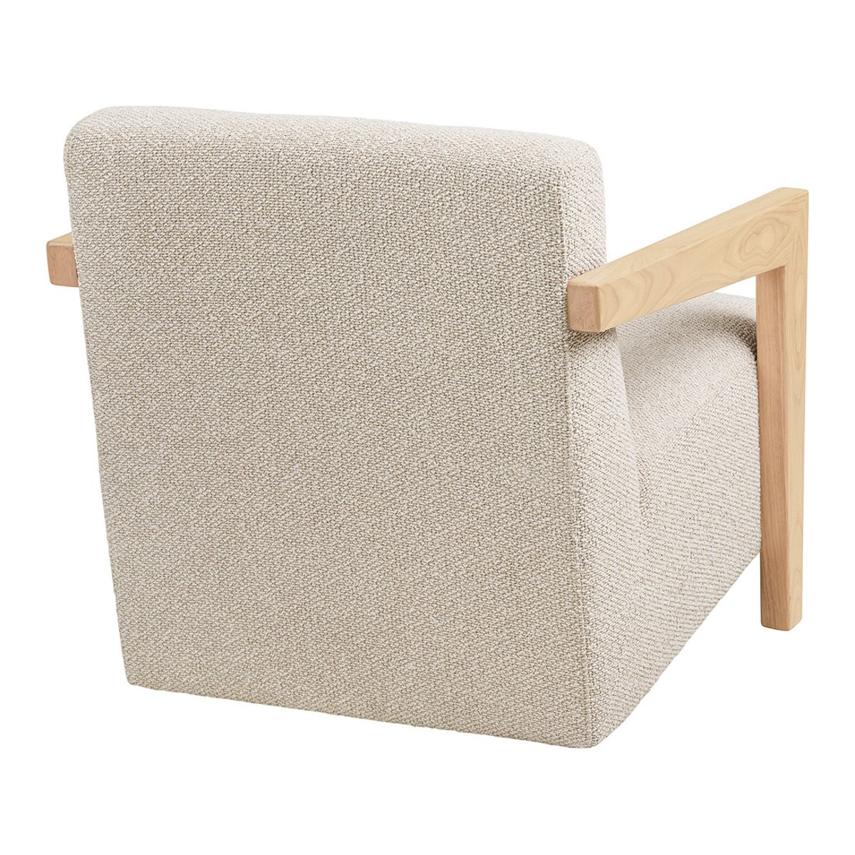 Fauteuil en tissu texturé avec accoudoirs, LOLA beige, BEST MOBILIER