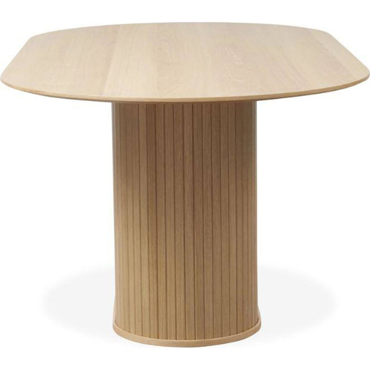 Table ovale à pied central GATIVEL bois foncé, RECOLLECTION