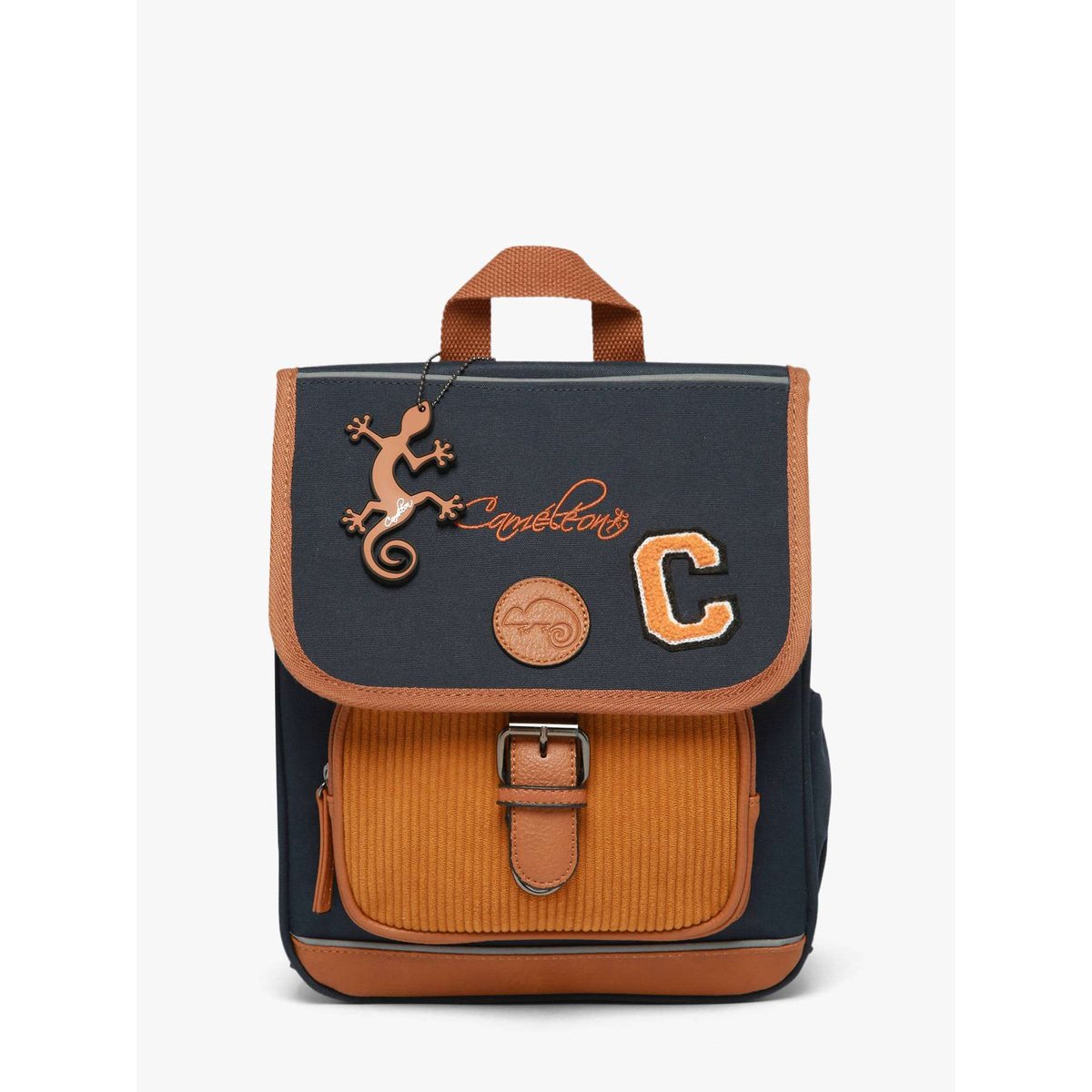 Sac à dos 1 compartiment mustard badges, CAMELEON