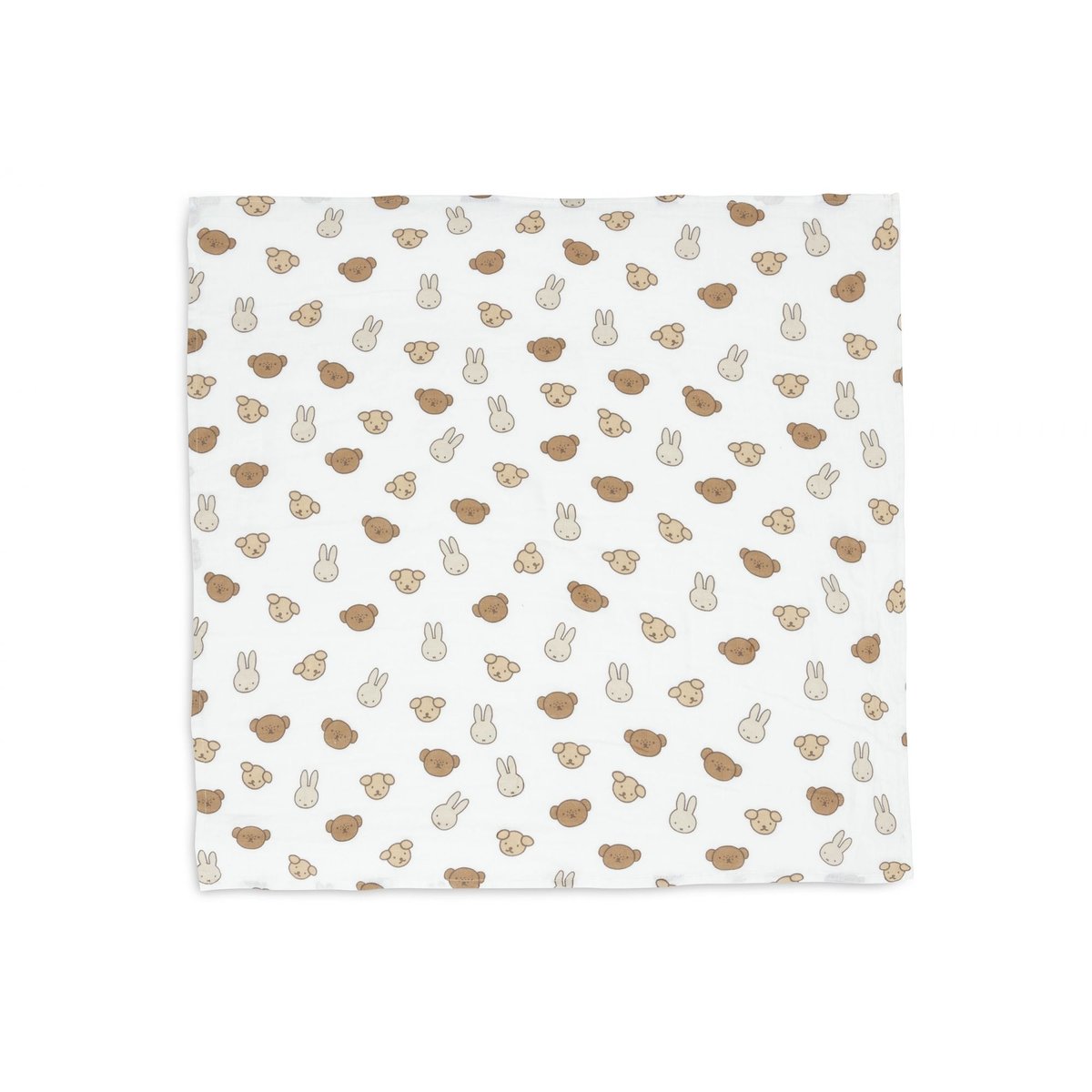Lot de 3 langes gaze de Coton blanc, marron, JOLLEIN