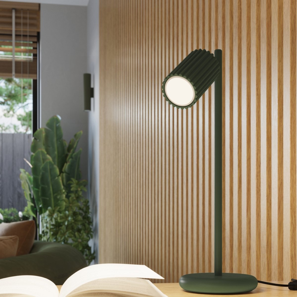 Applique Aluminium Vert Olive GU10 2 Karbon 30 vert, EDEN